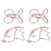 100Pcs Cute Paper Clips Cherry Hummingbird Style Electroplated Metal Gold