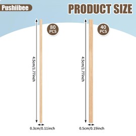 120Pcs Balsa Wood Sticks, 2 Sizes Square Basswood Strips Basswood for Crafts, Unfinished Square Wood Dowel Rods Wooden Craft Sticks for Crafting Woodcraft Decorations