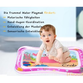Frummel Water Play Mat Baby - Water Play Mat - Inflatable Play Mat - Water Toy for Babies - Birth Gift - Toy 3 6 9 Months - Crab Design
