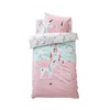 Vertbaudet Girls' Bedding Set Unicorns Soft Pink 140 x 200