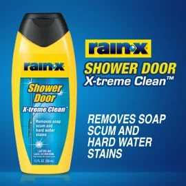 Rain-X 630035 X-Treme Clean Shower Door Cleaner, 12 Fl. Oz, Formulated To Clean Glass Shower Doors - Easy To Use, Removes Soap Scum, Dirt, Hard Water Build-up, Calcium, Lime Stains And Rust Stains