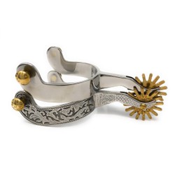 AJ Tack Men's Gal Leg Engraved Spurs