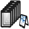 6Pcs ID Badge Holder, Hard Plastic ID Card Holder for