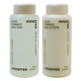 Innisfree Olive Vitamin E Real 2 types (skin + lotion) / 이니스프리 올리브 비타민 E 리얼 2종구성(스킨+로션)