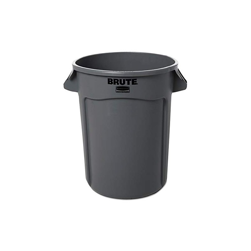 Rubbermaid 2632 Brute Trash Can, Commercial-Grade 32 gallon Gray Garbage