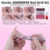 Acrylic Nail Kit with Drill: 20g Clear White Pink Acrylic