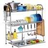 HOWDIA Stainless Steel 2-Tier Over The Sink Dish Drying Rack