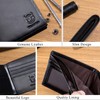 BULLCAPTAIN RFID Wallets for Men Slim Bifold Genuine Leather Front