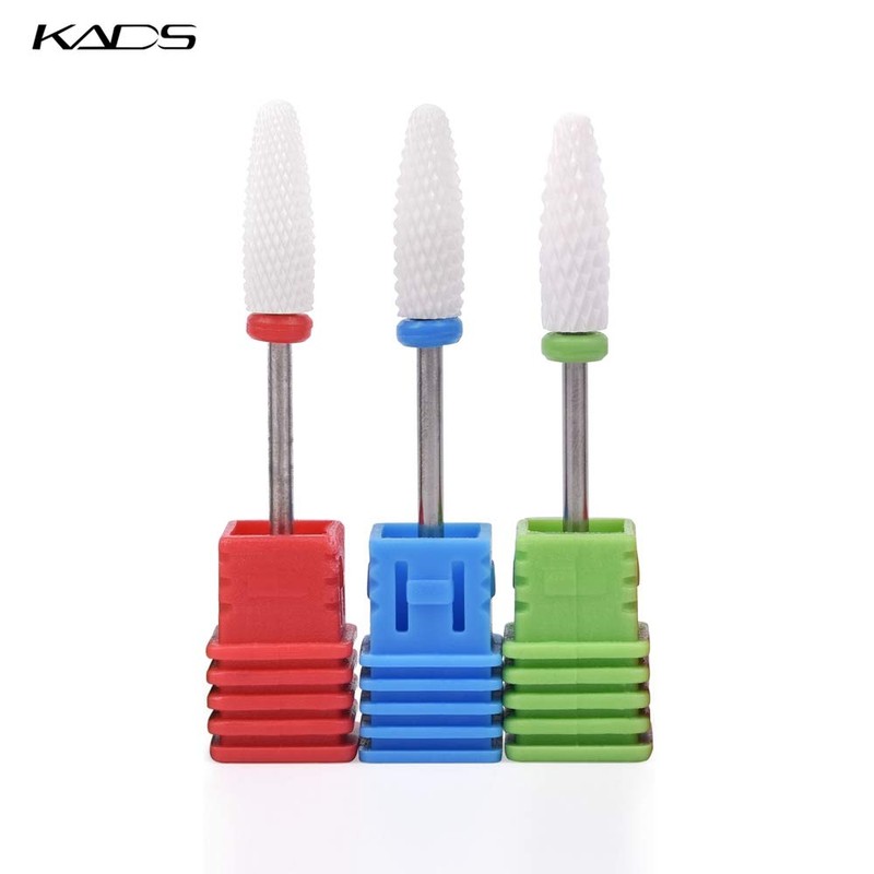 KADS Ceramic Nail Drill Bit, Nail Drill Machine Bit, Grinding