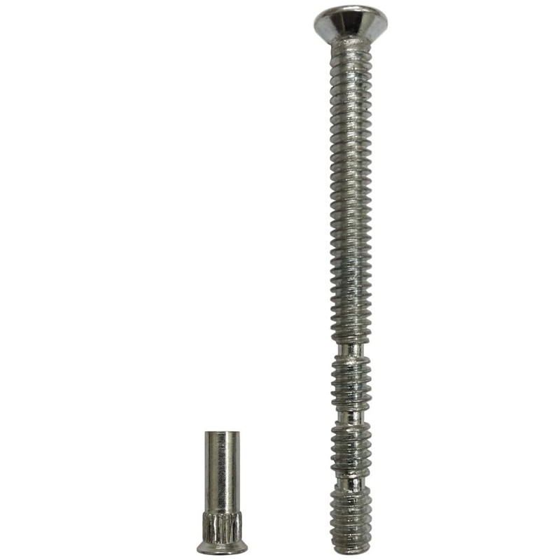 M5 x 90mm Chrome Door Handle Pozi Screws with Security