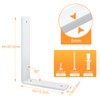 White Floating Shelf Bracket 8 Inch, 6 Pack Heavy Duty