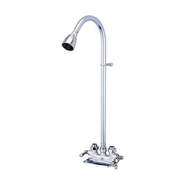 Central Brass 0477-RC Two Handle Utility Shower in Rough Chrome