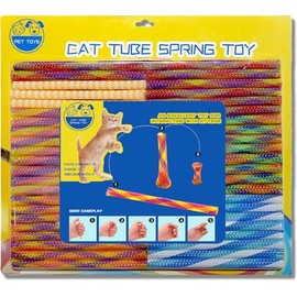 RosyLife - Paquete de 44 juguetes de tubo para gatos, juguete interactivo para gatos de interior, atraen a gatos para golpear, morder, cazar (color al azar) (44 paquetes)