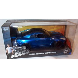 jada FAST & FURI0US blue brians Nïssàn GT-R (R35) 2009 ben sopra cary car 1:24 scale diecast model