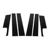 6Pcs B Pillar Posts Trim Glossy Black Firm Paste Exterior