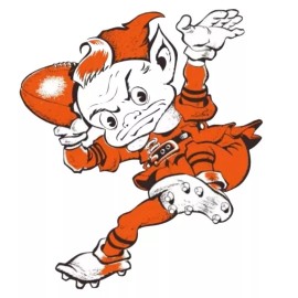 SCCS Cleveland Browns Brownie Throwback - Die Cut Laminated Vinyl Sticker/Decal - 4"