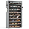 LANTEFUL Shoe Rack with Covers 10 Tier Tall Shoe Rack