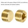 sourcing map Brass Pipe Plug 3/8 NPT Male Thread Hex