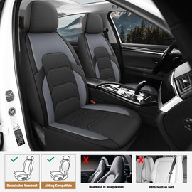 CAROMOP 3D Air Mesh Car Seat Covers Full Set,Breathable and Durable Seat Covers for Cars,Split Bench Compatible,Universal Fit for SUV,Vans,sedans, Trucks, Automotive Interior Covers(5-Seat Black/Grey)