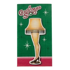 4 1/4" x 7 3/4" A Christmas Story Leg Lamp Disposable Paper Luncheon Napkins - 16 Count