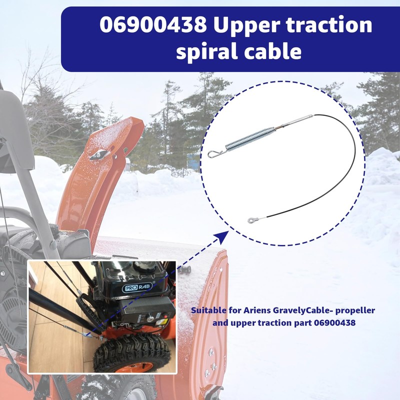Sousery 06900438 Upper Traction Replace Auger Cable Compatible with SNO-Tek
