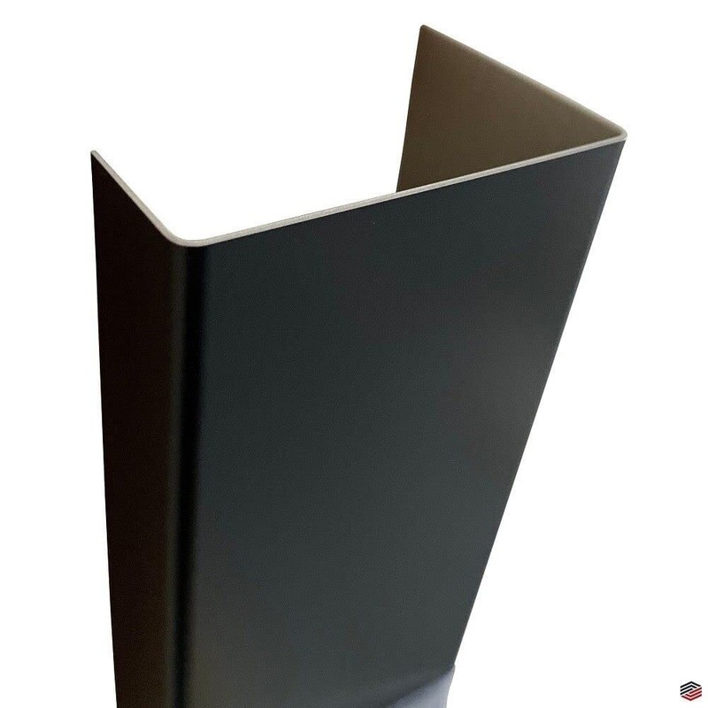 Cover Profile Aluminium Black, 2000 mm U-Profile Decorative Exterior 20
