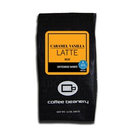 Caramel Vanilla Latte Flavored Coffee SWP Decaf, Specialty Arabica Coffee, Medium Roast, 12 ounce, Fine
