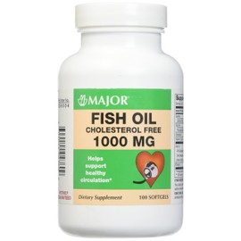 Major Omega-3 Fish Oil - Fish Oil Supplement 1000mg - 100 Softgels