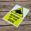 BEWARE OF THE DOG’ WARNING SIGN. TOUGH, DURABLE AND RUST-PROOF