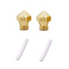 2 pcs MK10 M7 Extruder Nozzle 0.4mm and 2pcs PTFE