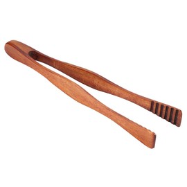 TOPINCN BBQ Cooking Tongs Wooden Clip Buffet Food Tongs Bread Steak Kitchen Clamp Serving Tool