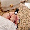 Chic black nails Handmade nail tips - long stiletto /