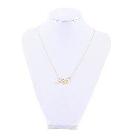 HUAN XUN Gold Color Plated Carrie Design Necklace, Angel