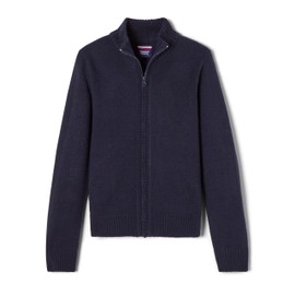 French Toast Boys' Zip Front Sweater, Navy Blue