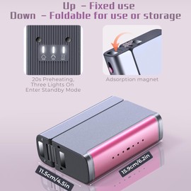 ELORTI 1200W Travel Steamer for Clothes Portable Mini, Dual Voltage, Small Foldable Clothes Steamer and Iron, Compact Garment steamer,15s Fast Heat-Up, Pluggable Cable, Worldwide Travel (110-220V)