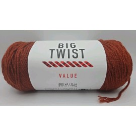 Big Twist Value Yarn 100% Acrylic Cinnamon Dye Lot #656562 6oz/380yds Weight #4