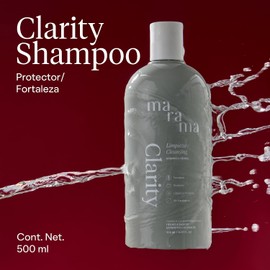 MARAMA Clarity Shampoo sin Parabenos - Herbal Shampoo - 500 ml Fortalece - Tratamiento para Pelo Maltratado - Anticaspa - Anti Frizz Cabello Vegano - Cruelty-Free