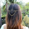 Diadema de vidrio dorado con diseño boho, para mujeres y