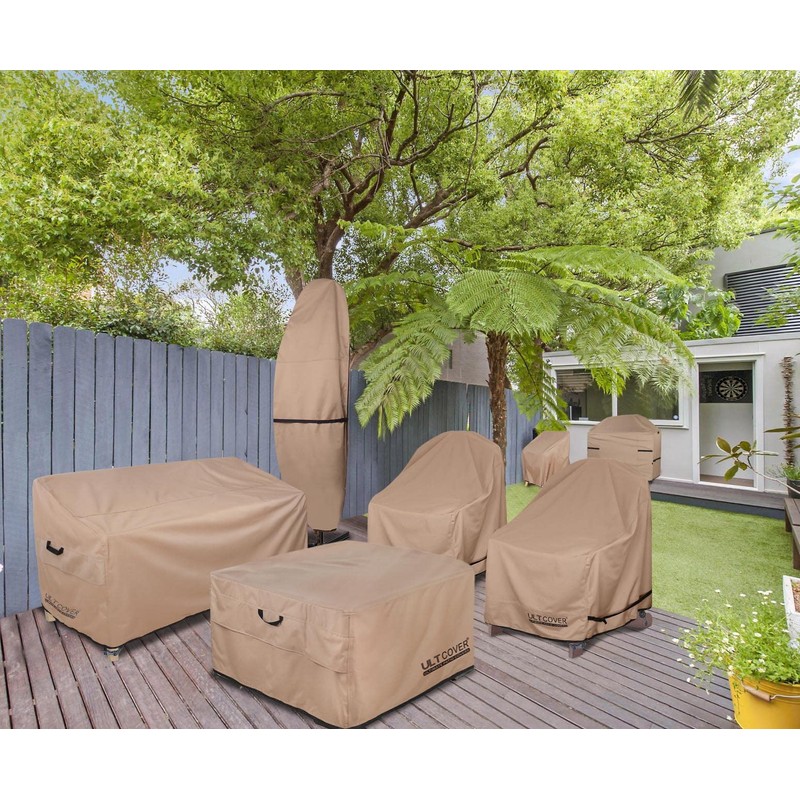 ULTCOVER Patio Fire Pit Table Cover Square 28 inch Outdoor