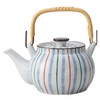 TAMAKI T-930588 Japanese Pot, No. 6 Earthenware, Three Color Tokusa,