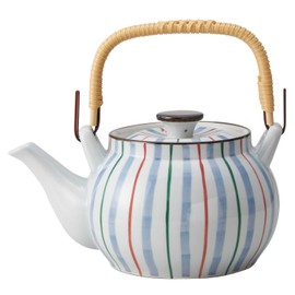 TAMAKI T-930588 Japanese Pot, No. 6 Earthenware, Three Color Tokusa, 7.9 x 5.7 x 4.3 inches (20 x 14.5 x 11 cm)