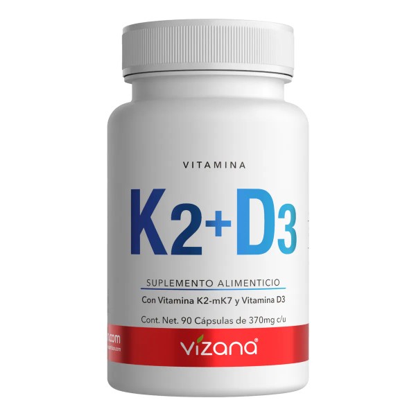 Vitamina K2-mk7 + D3 - 90 Capsulas Vizana Nutrition