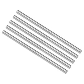 sourcing map Round Steel Rod, 4.8mm HSS Lathe Bar Stock Tool 100mm Long, for Shaft Gear Drill Lathes Boring Machine Turning Miniature Axle, Cylindrical Pin DIY Craft Tool, 5pcs
