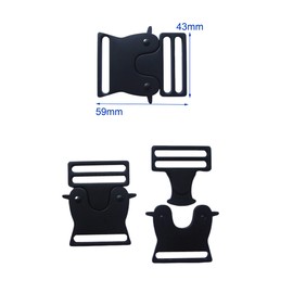 SICOLAS 2 pcs Heavy Duty Metal Climbing Adjustable Release Buckles, Webbing Strap Lock Belt Outdoors Tactical Repair Buckle (38mm)