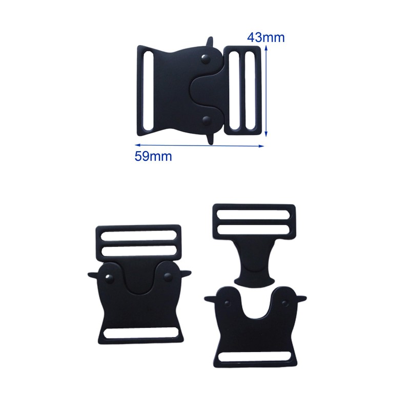 SICOLAS 2 pcs Heavy Duty Metal Climbing Adjustable Release Buckles,