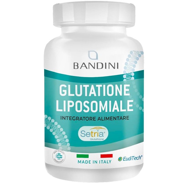 Bandini® Liposomal Glutathione 60 Vegan Capsules – 250 mg L-Glutathione Reduced Setria – Antioxidant and Anti-Aging Food Supplement – Counteracts Free Radicals – GMO Free