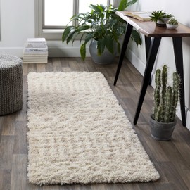 Livabliss Hapsburg Moroccan Shag Runner Area Rug,2'7" x 10',Beige