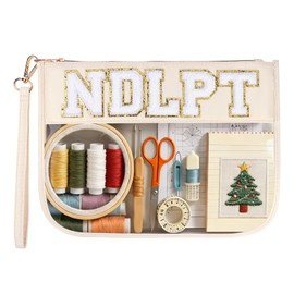 Needlepoint Project Bag Sewing Gifts Embroidery Sewing Bag Craft Storage Organizer NDLPT Clear Zip Pouch Bag