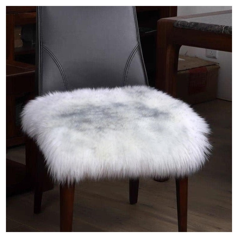 OKAYDA Natural Australian Sheepskin Seat Cousion Luxury Lambskin Chair Pad,Soft