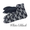 MiAn Women's Double Layer Lace Tabi Socks, Non-slip, Long Sleeves,